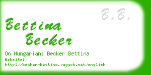 bettina becker business card